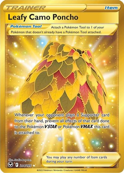 Leafy Camo Poncho (Secret) card art