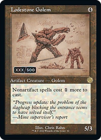 Lodestone Golem (Schematic) (Serial Numbered) card art