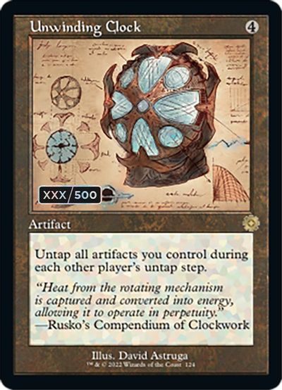 Unwinding Clock (Schematic) (Serial Numbered) card art
