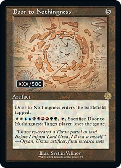 Door to Nothingness (Schematic) (Serial Numbered) card art