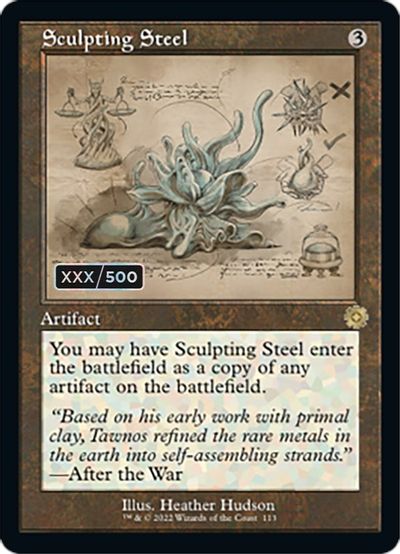 Sculpting Steel (Schematic) (Serial Numbered) card art