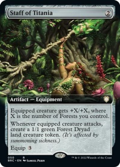 Staff of Titania (Extended Art) card art