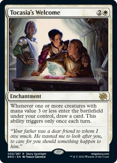Tocasia's Welcome card art