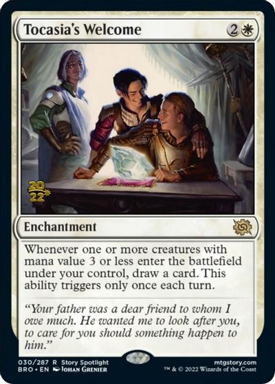 Tocasia's Welcome card art