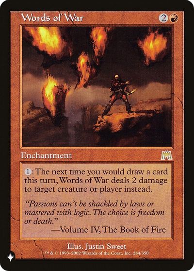Words of War card art