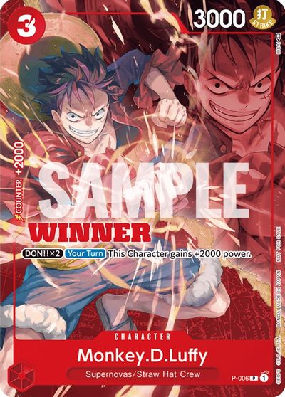 Monkey.D.Luffy - P-006 (Winner Pack Vol. 1) card art