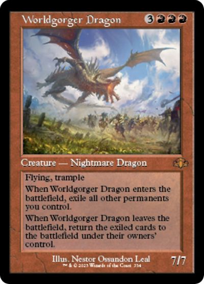 Worldgorger Dragon (Retro Frame) card art