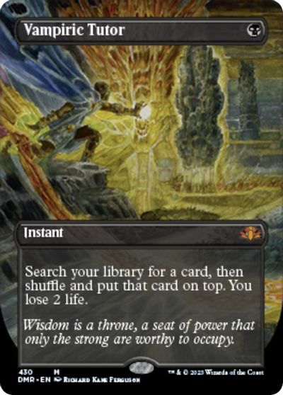 Vampiric Tutor (Borderless) card art