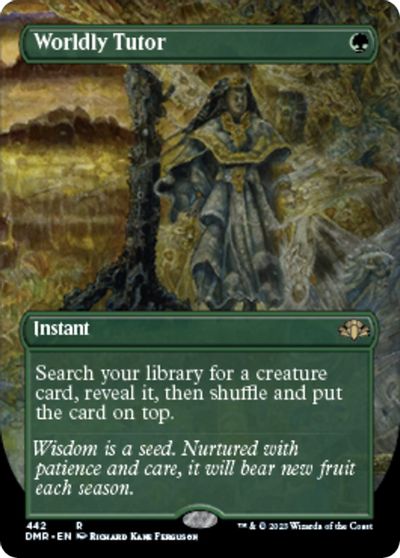 Worldly Tutor (Borderless) card art