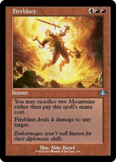 Fireblast (Retro Frame) card art