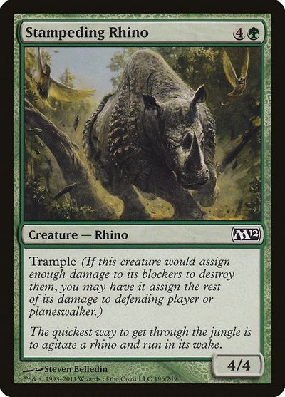 Stampeding Rhino card art