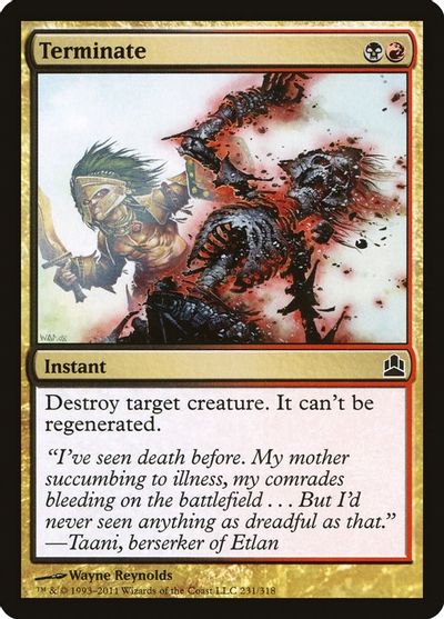 Terminate card art