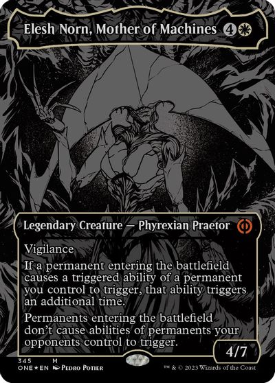 Elesh Norn, Mother of Machines (Oil Slick Raised Foil) card art