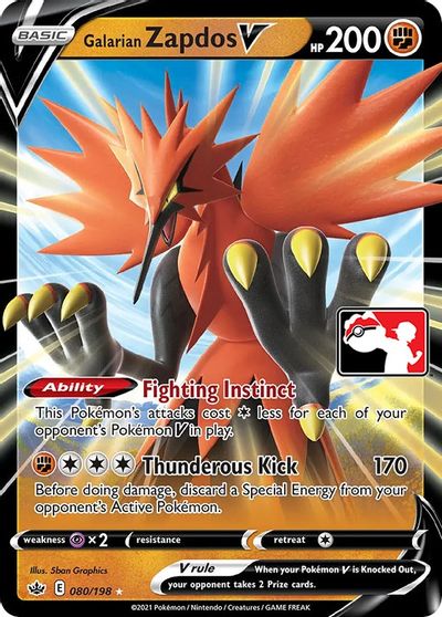 Galarian Zapdos V card art
