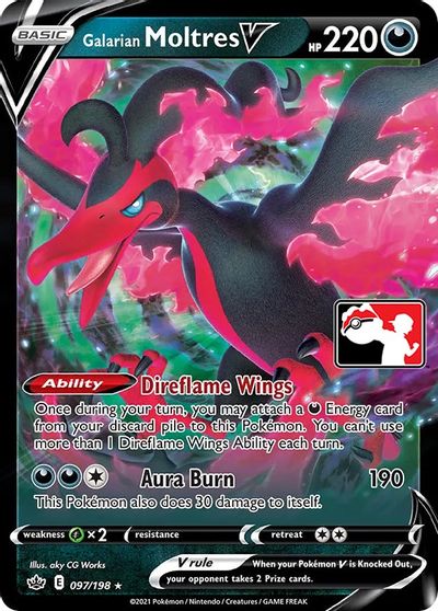 Galarian Moltres V card art