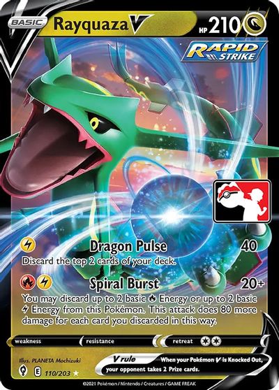 Rayquaza V - 110/203 card art
