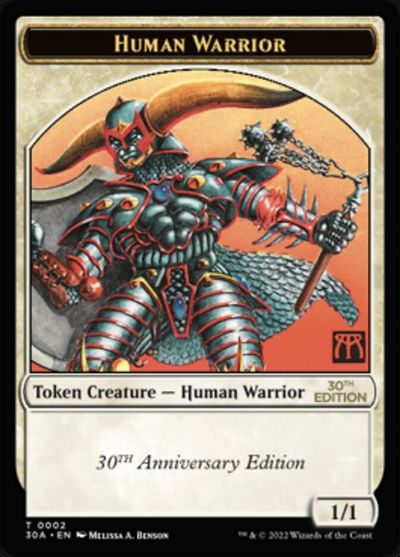 Human Warrior Token card art