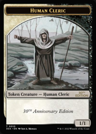 Human Cleric Token card art