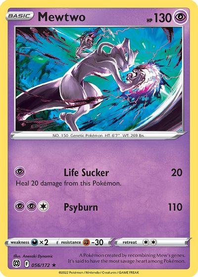 Mewtwo - 056/172 (Cosmos Holo) card art