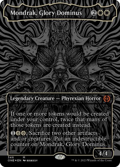Mondrak, Glory Dominus (Oil Slick Raised Foil) card art