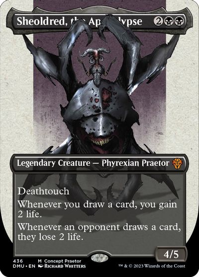 Sheoldred, the Apocalypse (Concept Praetor) (Step-And-Compleat Foil) card art