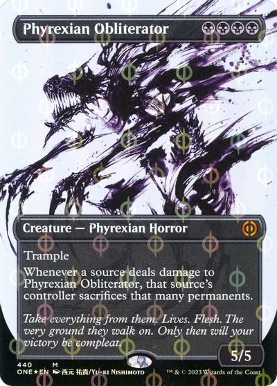 Phyrexian Obliterator (Showcase) (Step-and-Compleat Foil) card art