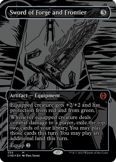 Sword of Forge and Frontier (Oil Slick Raised Foil) card art