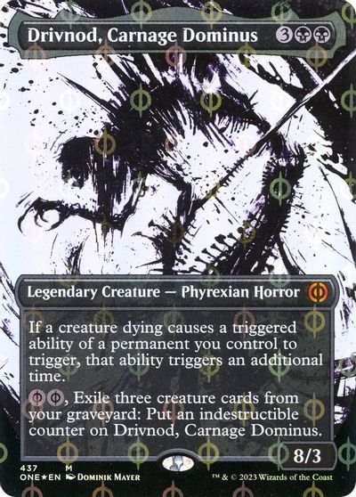 Drivnod, Carnage Dominus (Showcase) (Step-and-Compleat Foil) card art