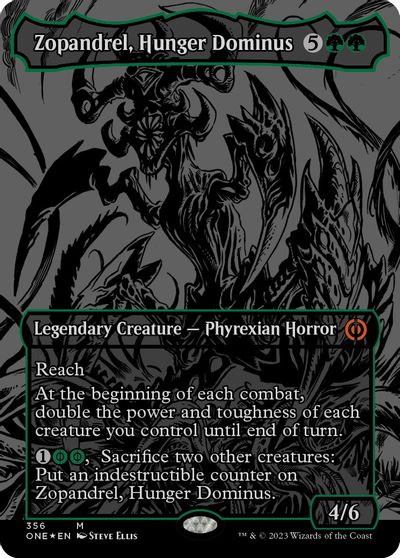 Zopandrel, Hunger Dominus (Oil Slick Raised Foil) card art