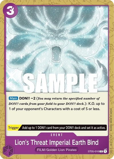 Lion's Threat Imperial Earth Bind card art