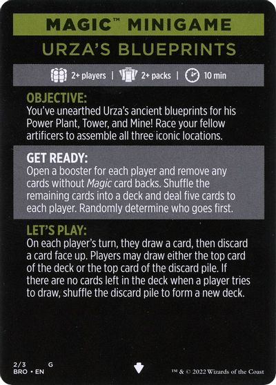 Magic Minigame: Urza's Blueprints card art