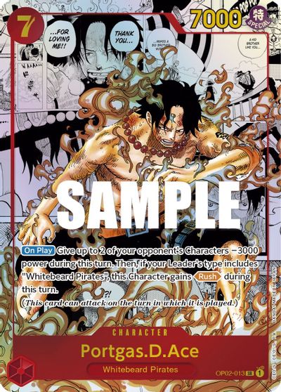 Portgas.D.Ace (Parallel) (Manga) (Alternate Art) card art