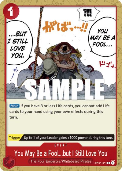 You May Be a Fool...but I Still Love You card art