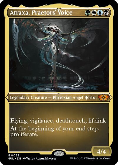 Atraxa, Praetors' Voice (Foil Etched) card art