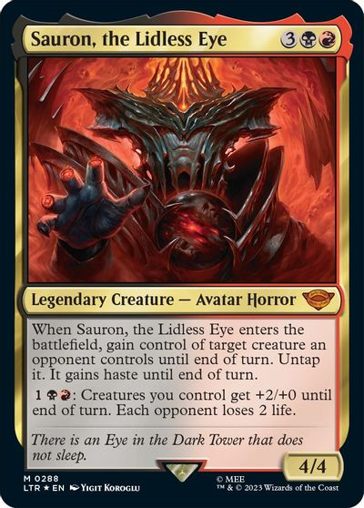 Sauron, the Lidless Eye card art