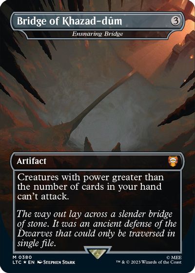 Bridge of Khazad-dum - Ensnaring Bridge (Borderless) (Surge Foil) card art