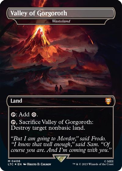 Valley of Gorgoroth - Wasteland (Borderless) (Surge Foil) card art