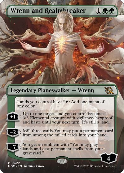 Wrenn and Realmbreaker (Borderless) card art
