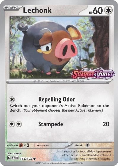 Lechonk - 154/198 (Store Promo) card art