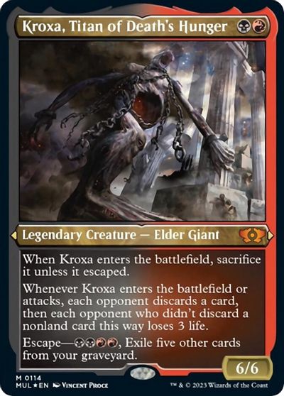 Kroxa, Titan of Death's Hunger (Foil Etched) card art