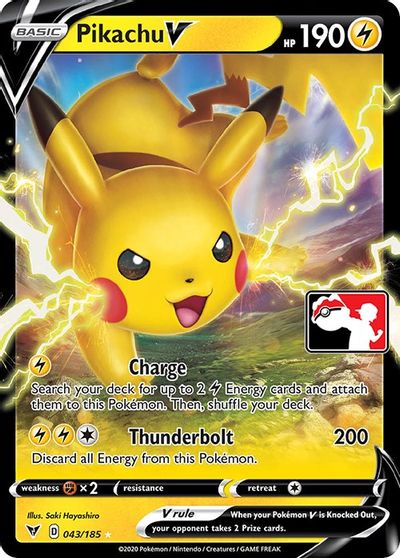 Pikachu V card art