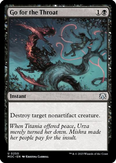 Go for the Throat card art