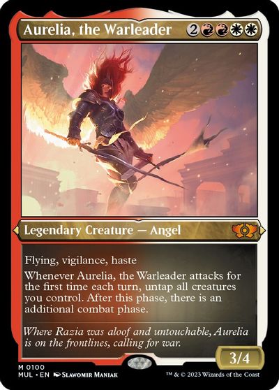 Aurelia, the Warleader (Foil Etched) card art