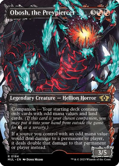 Obosh, the Preypiercer (Halo Foil) card art