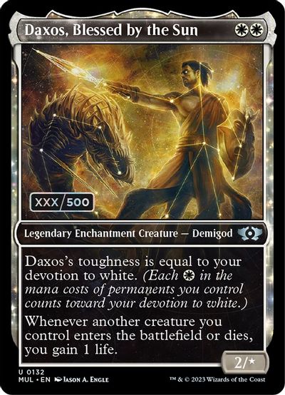 Daxos, Blessed by the Sun (Serial Numbered) card art