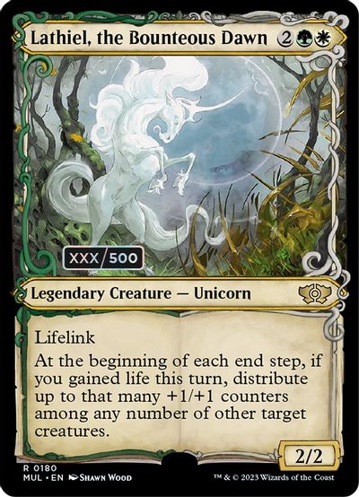 Lathiel, the Bounteous Dawn (Serial Numbered) card art