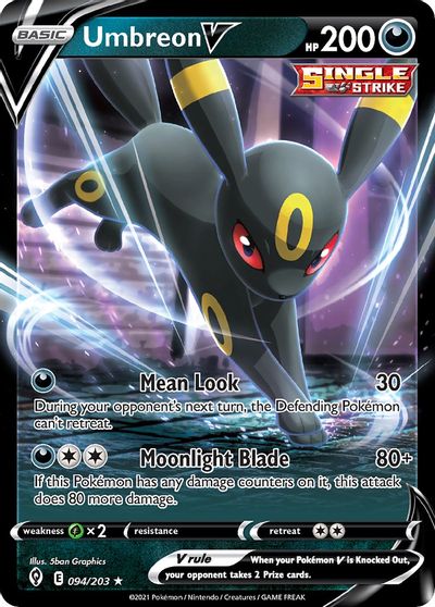 Umbreon V - 094/203 (Non-Holo) card art