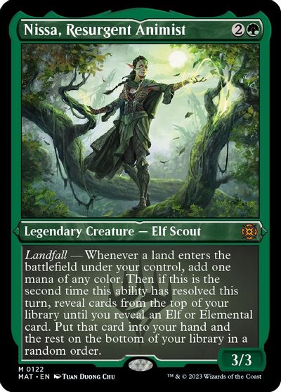 Nissa, Resurgent Animist (Foil Etched) card art