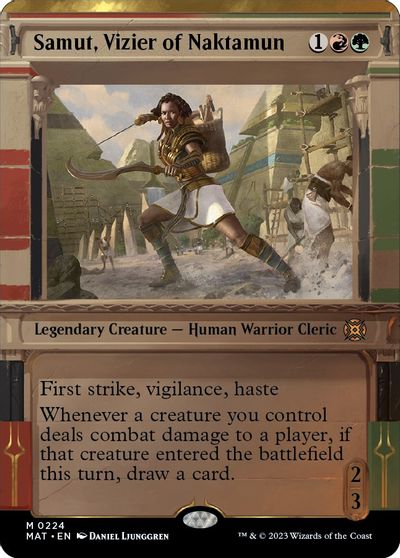 Samut, Vizier of Naktamun (Halo Foil) card art