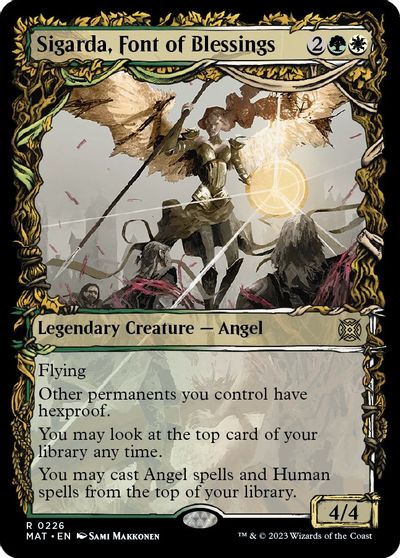 Sigarda, Font of Blessings (Halo Foil) card art